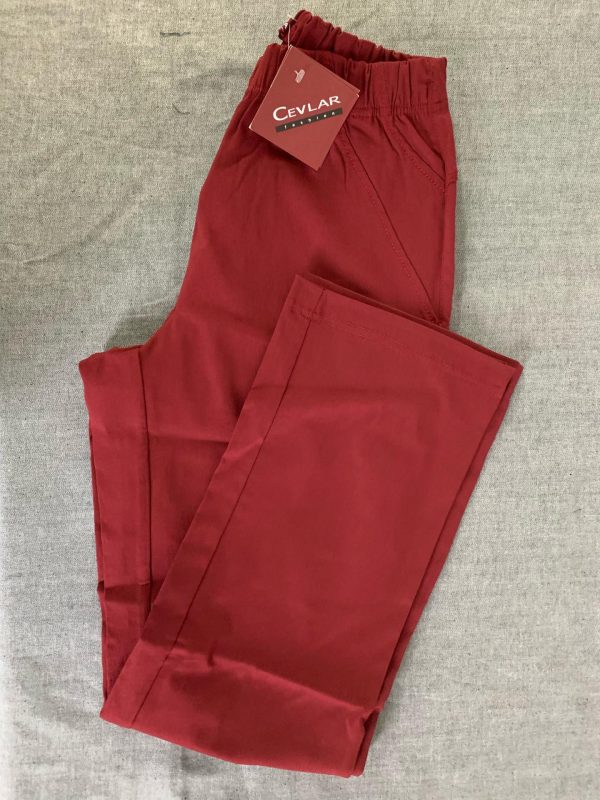 Spodnie z bengaliny Cevlar B02 kolor bordowy, plus size XXL