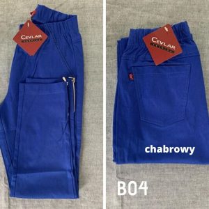 Spodnie z bengaliny Cevlar B04 kolor chabrowy, plus size XXL