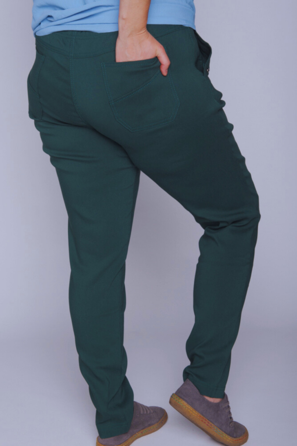 Spodnie CEVLAR nogawka zwężana kolor malachit