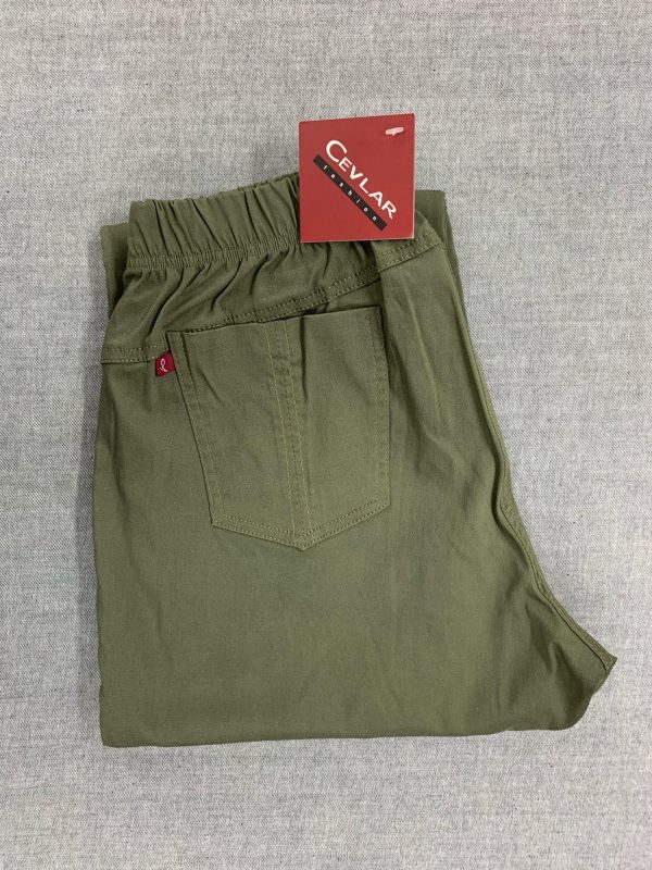 Spodnie z bengaliny Cevlar B02 kolor khaki, plus size XXL