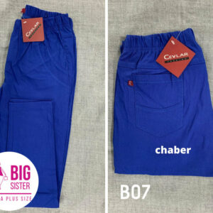 Spodnie z bengaliny Cevlar B07 kolor chabrowy, plus size XXL