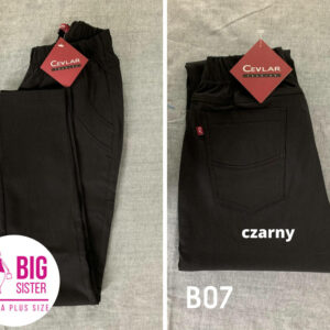 Spodnie z bengaliny Cevlar B07 kolor czarny, plus size XXL