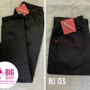 Spodnie z jeansu Cevlar BJ 03 kolor czarny, plus size XXL