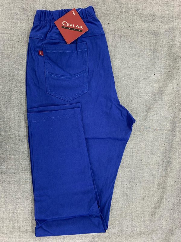 Spodnie z bengaliny Cevlar B07 kolor chabrowy, plus size XXL