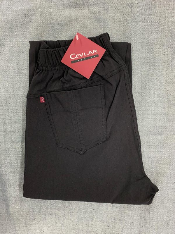 Spodnie z bengaliny B02 kolor czarny, plus size XXL