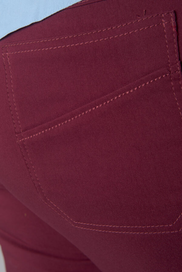 Spodnie z bengaliny Cevlar B09 nogawka zwężana kolor bordowy