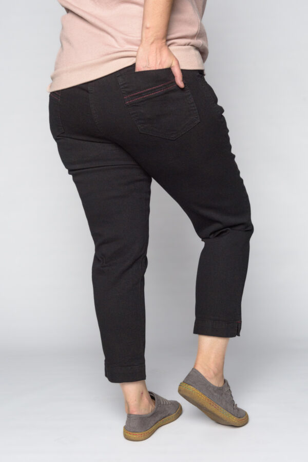 Spodnie z jeansu CEVLAR długość 7/8 kolor czarny