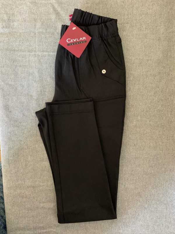 Spodnie z bengaliny Cevlar B09 kolor czarny, plus size XXL