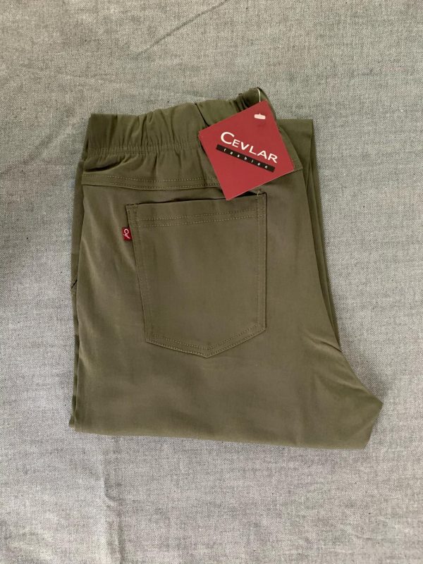 Spodnie z bengaliny Cevlar B04 kolor khaki, plus size XXL