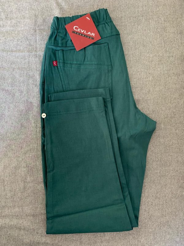 Spodnie z bengaliny Cevlar B08 kolor malachit, plus size XXL