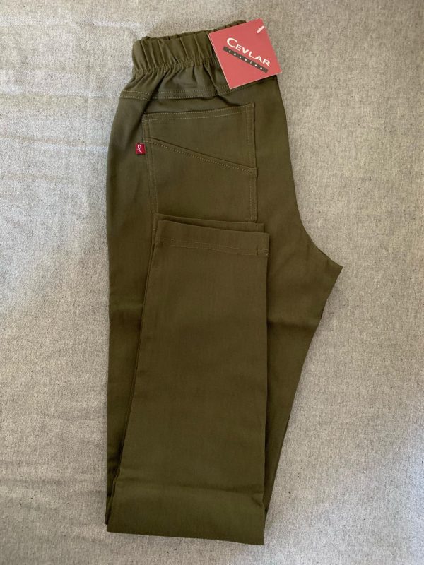 Spodnie z bengaliny Cevlar B09 kolor ciemna zieleń wojskowa, plus size XXL