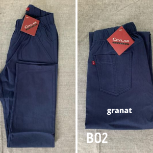 Spodnie z bengaliny Cevlar B02 kolor granatowy, plus size XXL