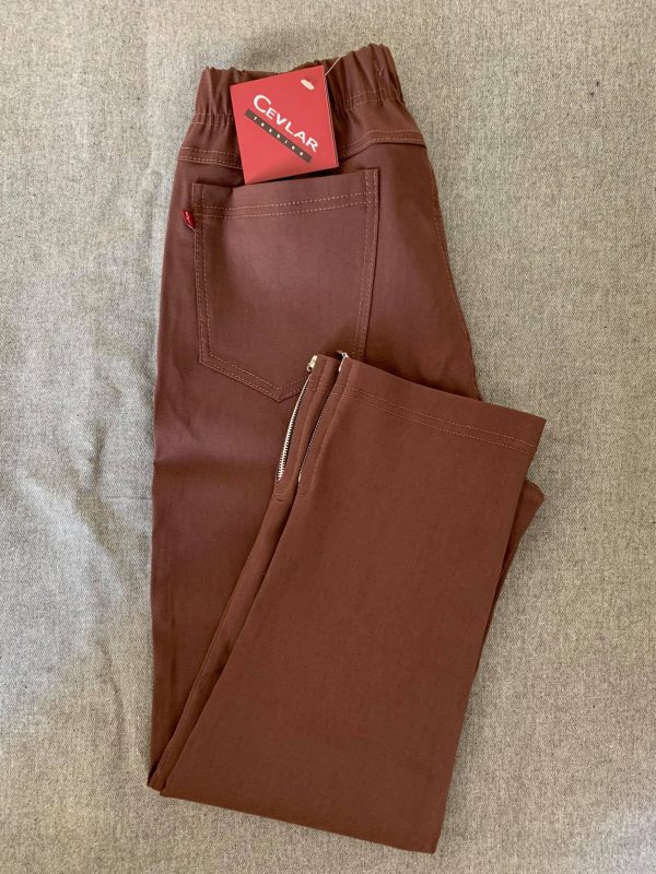 Spodnie z bengaliny Cevlar B04 kolor czekoladowy, plus size XXL