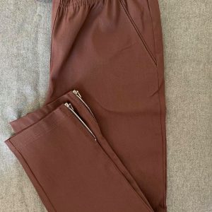 Spodnie z bengaliny Cevlar B04 kolor czekoladowy, plus size XXL