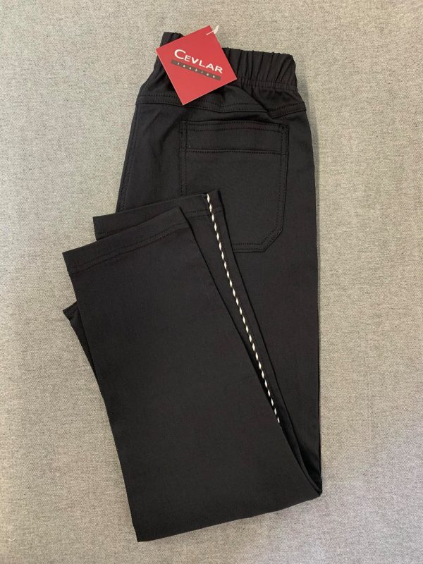 Spodnie z bengaliny Cevlar B06 kolor czarny, plus size XXL
