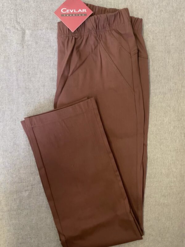 Spodnie z bengaliny Cevlar B02 kolor czekoladowy, plus size XXL