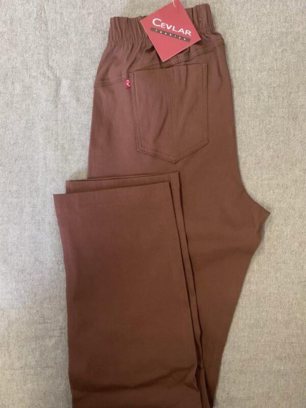 Spodnie z bengaliny Cevlar B02 kolor czekoladowy, plus size XXL