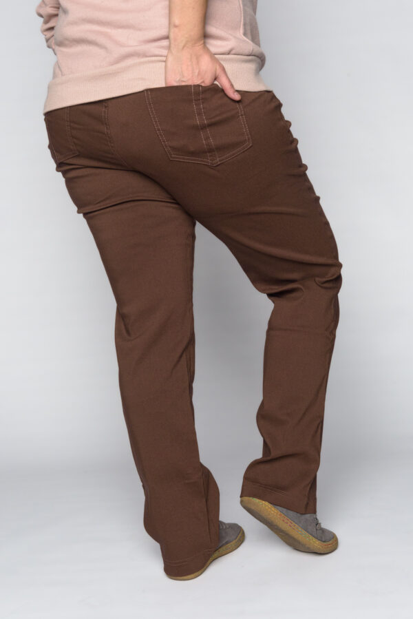 Spodnie CEVLAR prosta nogawka kolor czekoladowy
