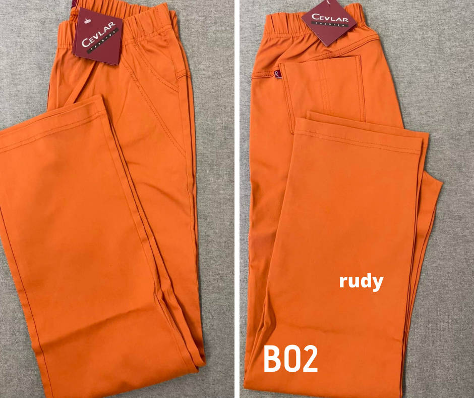Spodnie z bengaliny Cevlar B02 kolor rudy, plus size XXL