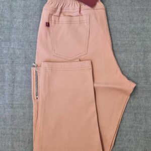 Spodnie z bengaliny Cevlar B04 kolor brudny róż plus size XXL
