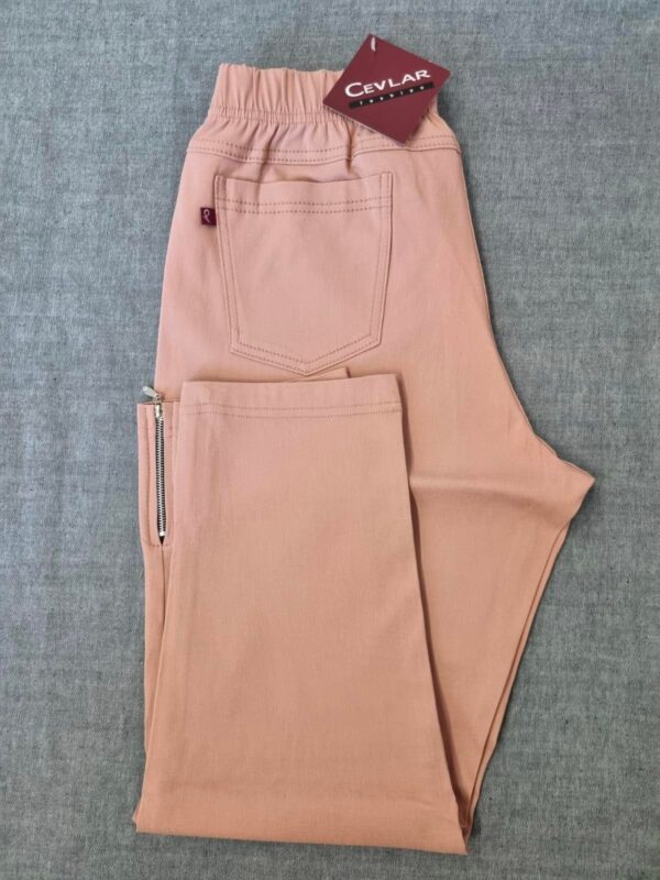 Spodnie z bengaliny Cevlar B04 kolor brudny róż plus size XXL