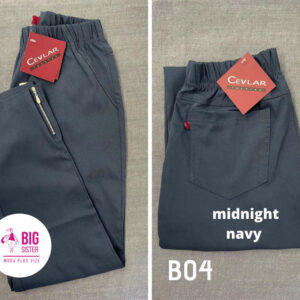 Spodnie z bengaliny Cevlar B04 kolor midnight navy, plus size XXL