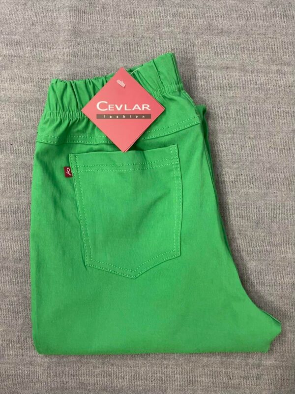 Spodnie Cevlar B04 z zamkami kolor soczysta trawa plus size
