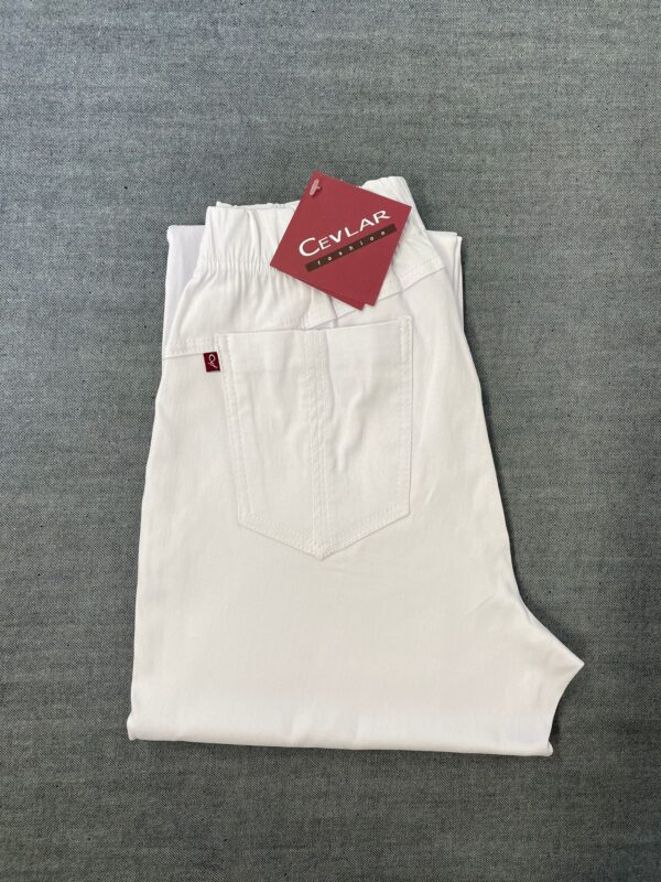 Spodnie CEVLAR B02 prosta nogawka kolor biały