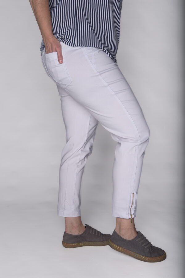 Spodnie z zameczkami CEVLAR kolor biały