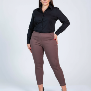 Spodnie CEVLAR z zameczkami kolor czekoladowy