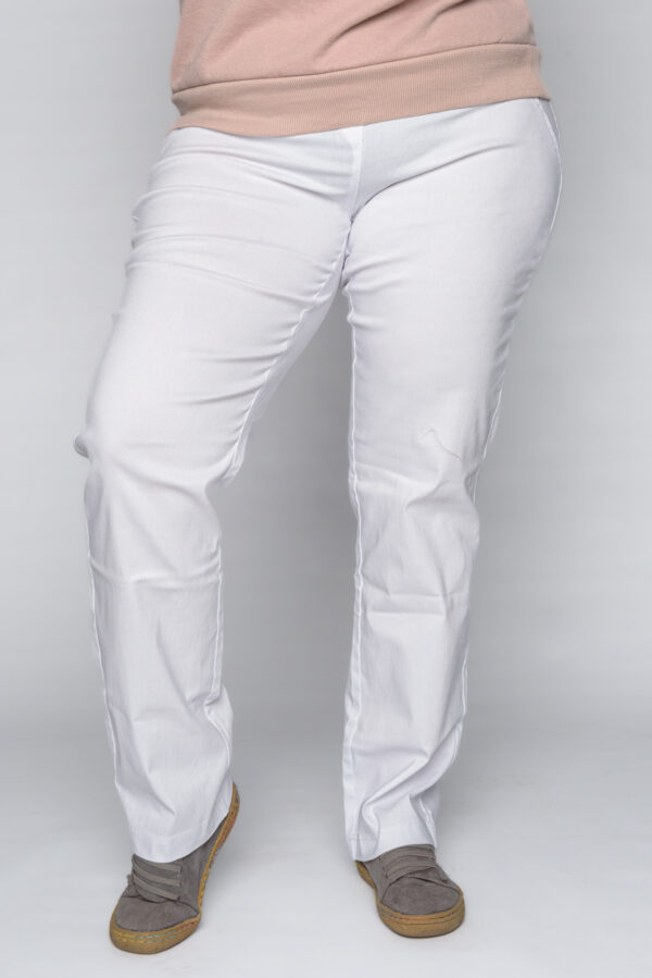 Spodnie CEVLAR prosta nogawka kolor biały