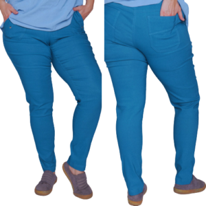 Spodnie z bengaliny Cevlar B09 nogawka zwężana kolor petrol