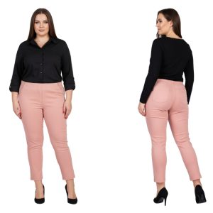 Spodnie CEVLAR z zameczkami kolor brudny róż