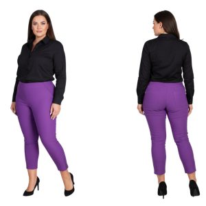 Spodnie CEVLAR z zameczkami kolor śliwkowy