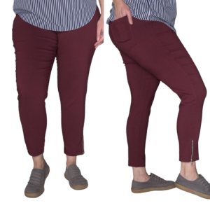Spodnie CEVLAR z zameczkami kolor bordowy
