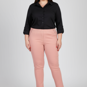 Spodnie CEVLAR z zameczkami kolor brudny róż