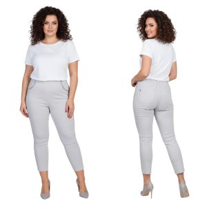 Spodnie CEVLAR z lamówką kolor jasny gołąb