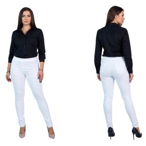 Spodnie CEVLAR zwężona nogawka kolor biały