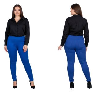 Spodnie CEVLAR zwężona nogawka kolor chabrowy