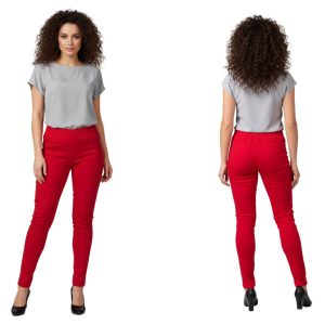 Spodnie CEVLAR zwężona nogawka kolor czerwony