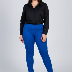 Spodnie CEVLAR zwężona nogawka kolor chabrowy