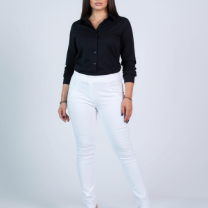 Spodnie CEVLAR zwężona nogawka kolor biały