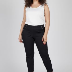 Spodnie CEVLAR z lamówką kolor czarny