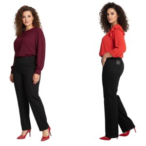 Spodnie z jeansu CEVLAR – WIDE LEG szeroka nogawka kolor czarny