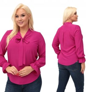 Bluzka Sandra z fontaziem kolor fuksja rozmiar 56