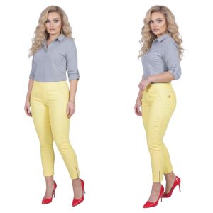 Spodnie CEVLAR z zameczkami kolor cytrynowy